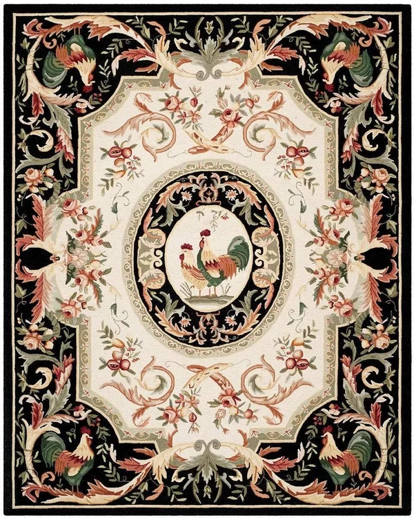 Safavieh Chelsea HK48K 2&9x22 x 4&9x22 Ivory - Black Area Rug