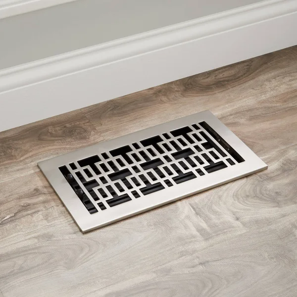 Kilby Brass Floor Register - Brushed Brass 6x22 x 12x22 (7-1/2x22 x 13-3/4x22 Overall), Signature Hardware 445341