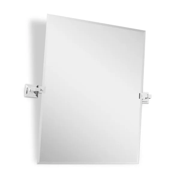 Signature Hardware 933024 Falkland 32 inch x 30 inch Frameless Bathroom Mirror - Chrome, Silver