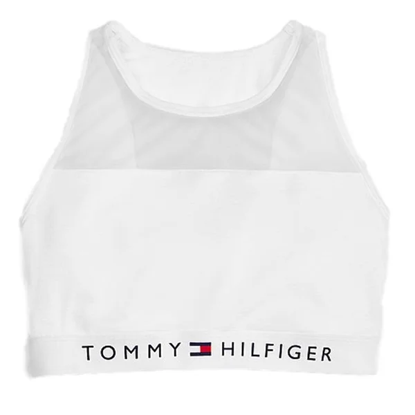 Tommy Hilfiger Cotton Mesh Bralette - White