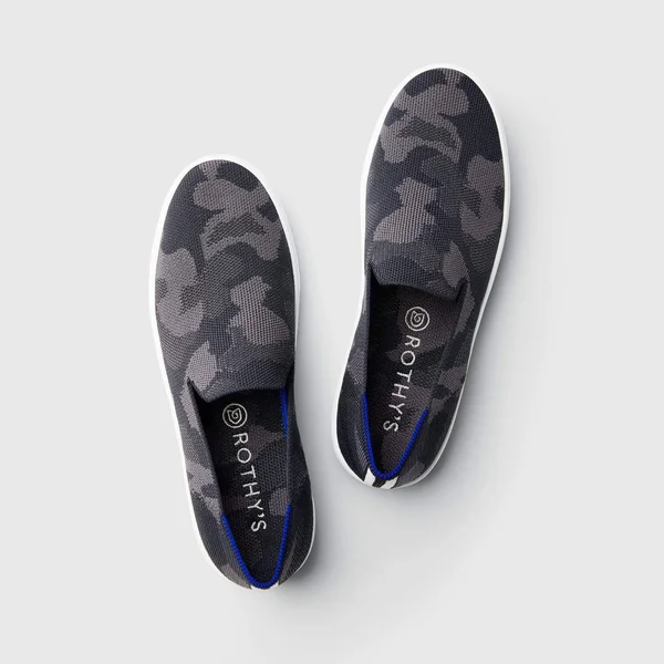 Rothy&s Grey Slip-On Sneakers, Grey Camo, Size 11