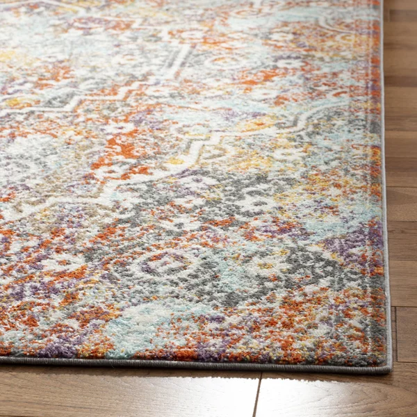 Safavieh Madison 900 MAD946G 6& x 9& Light Grey, Light Blue Rug