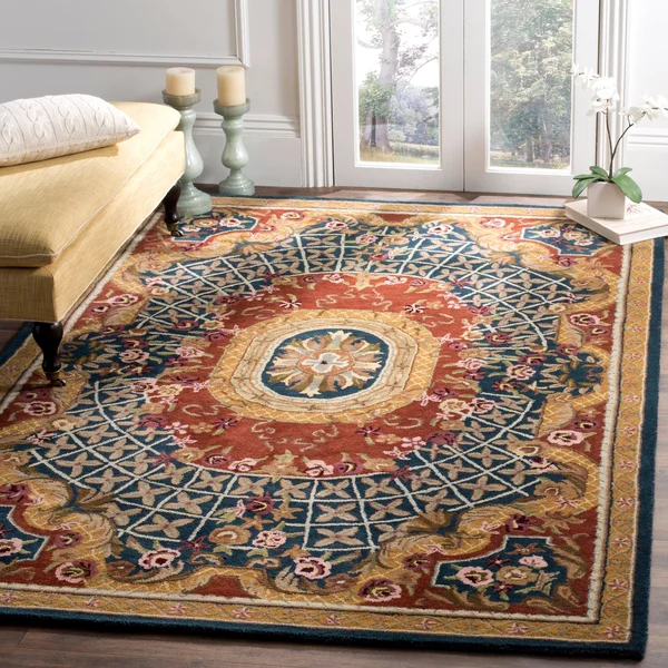 Safavieh Classic CL304B Burgundy - Black Rug 6& x 6& Round