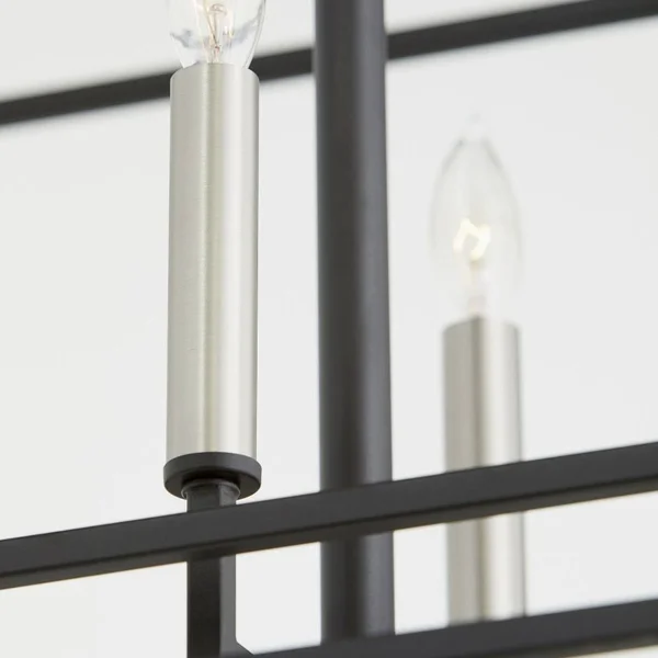 Quorum Monument 6 Light Linear, Classic Nickel - 8507-6-64, 2 x 20"
