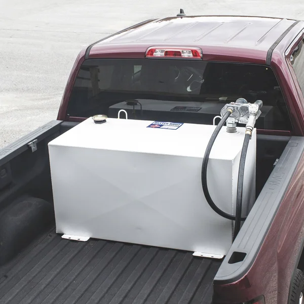 Better Built Steel Transfer Fuel Tank with GPI 12V Fuel Transfer Pump - 100-Gallon - White, Rectangular, 15 GPM, Model 29214988