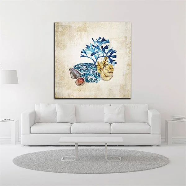 Tangletown Fine Art 14x22 x 14x22 Sea Life II by Incado Print on Canvas