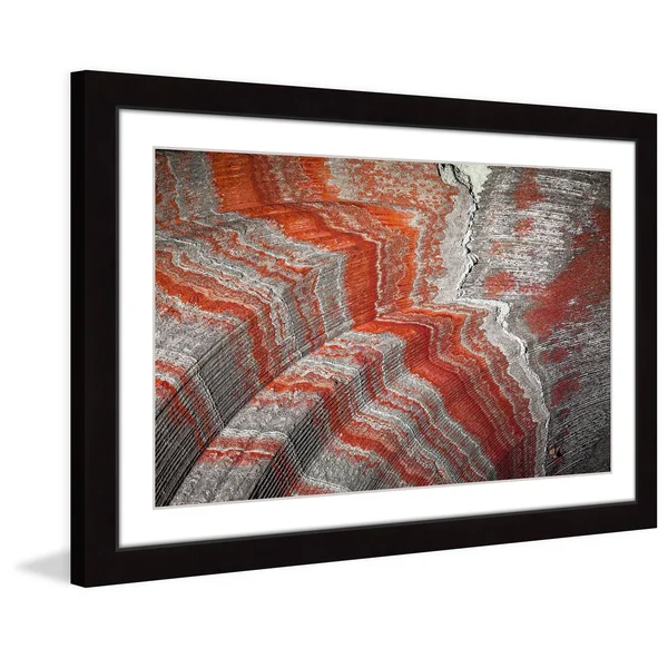 Marmont Hill 'Traveling Layers' Framed Painting Print, Red
