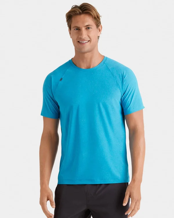 Reign Short Sleeve - Rhone Short Sleeve - Hawaiian Ocean Heather, Size: XX-Large