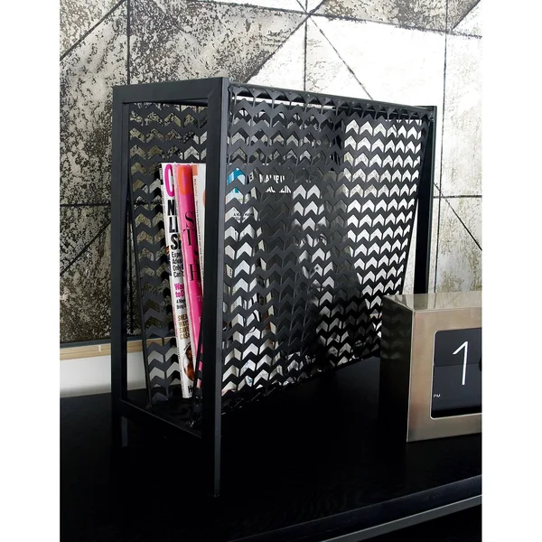 Carbon Loft Mackintosh Black Iron Magazine Rack