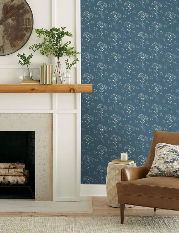 Magnolia Home Wildflower Peel and Stick Wallpaper - Blue