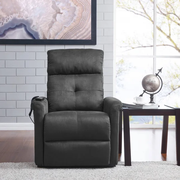 Copper Grove Polletts Gray Microfiber Power Recline and Lift Chair