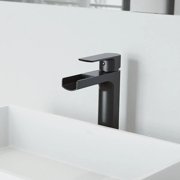 Vigo Amada Matte Black Vessel Bathroom Faucet