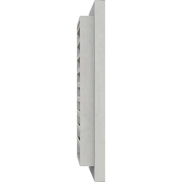 Ekena Millwork GVWVE34X1200RFPWR 34x22W x 12x22H Vertical Gable Vent (39x22W x 17x22H Frame Size): Primed - Functional, Rough Saw