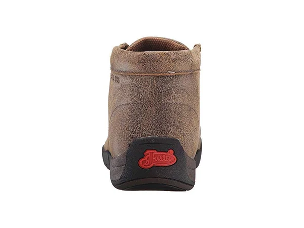 Justin Boots Men's Cappie Steel-Toe Work Shoes - Tan (9)