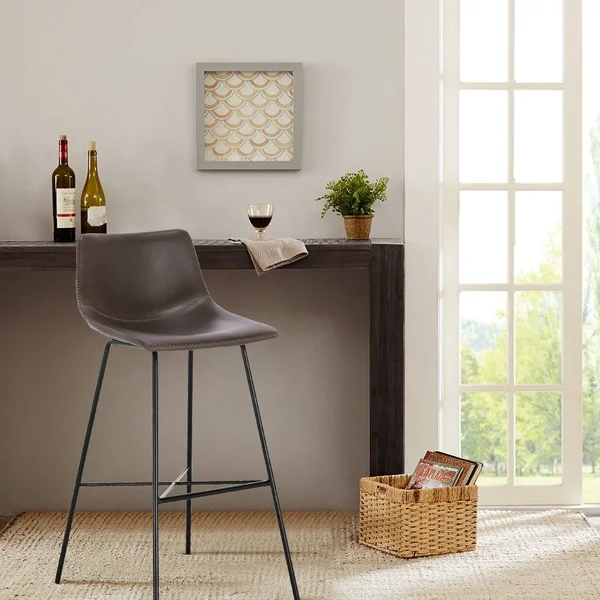 Paxton 29” Bar Stool in Brown - Set of 3, Poly & Bark