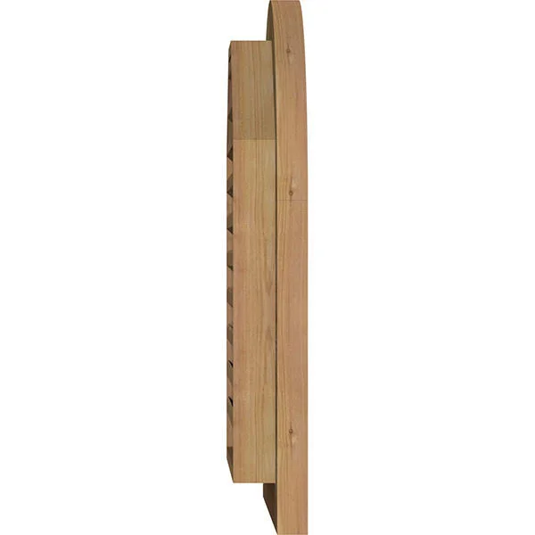Ekena Millwork GVWRT18X2800RFUWR 18x22W x 28x22H Round Top Gable Vent (23x22W x 33x22H Frame Size): Unfinished, Functional, Roug