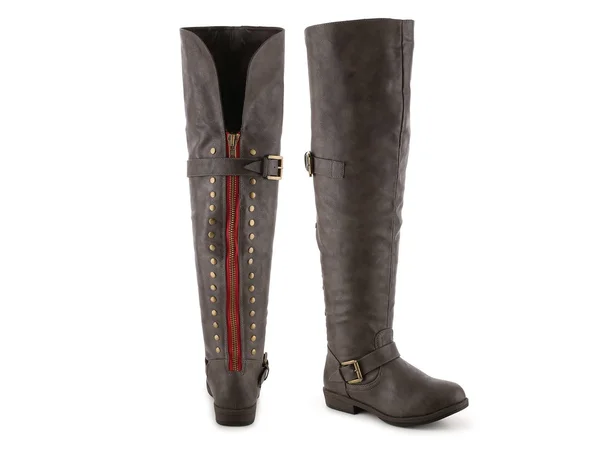 Journee Collection Kane Over The Knee Boot, Women's, Dark Taupe, Size 8, Boots, Riding