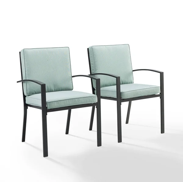 Crosley Kaplan Outdoor Dining Chair Set Bronze Mist (Set of 2)