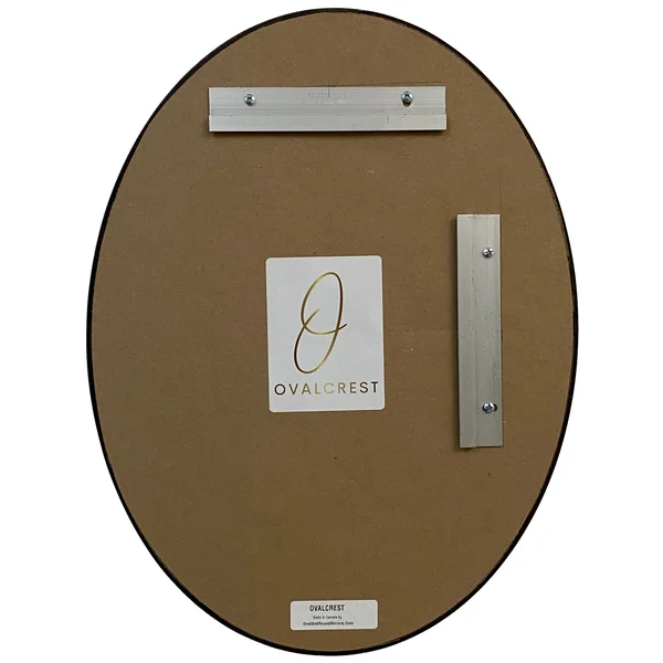 London Framed Oval Mirror - Matte Black - 25 1/8x22 x 37 1/8x22