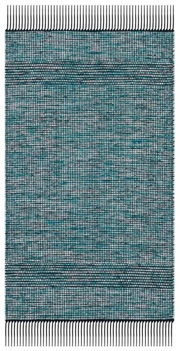 Safavieh MTK620K-6SQ 6 x 6 ft. Montauk Contemporary Square Rug Turquoise & Black