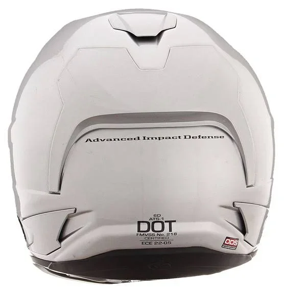6D ATS-1R Solid Gloss Silver Helmet, Size: Xs