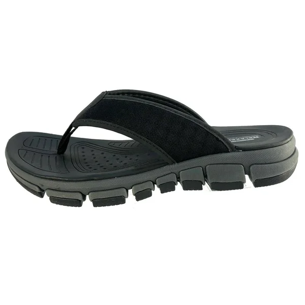 Skechers Men's Relaxed Fit Ridgewell Sandgo Flip Flop - Black