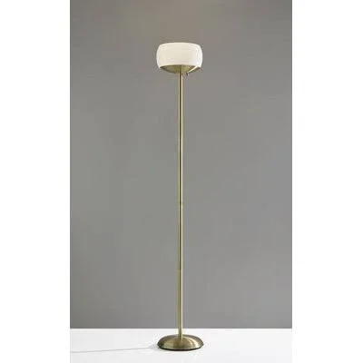 Doud 71x22 Torchiere Floor Lamp George Oliver Finish: Brass