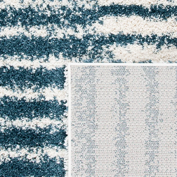 Hudson Shag SGH298A Ivory, Slate Blue - 5-1 x 7-6