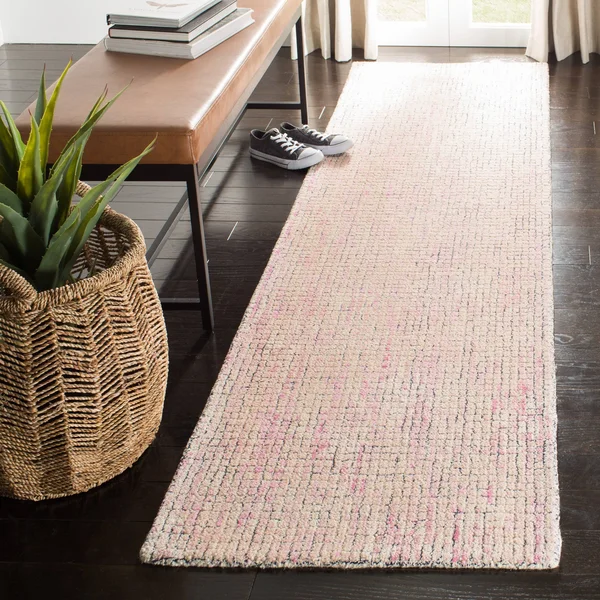Safavieh 2&-3x22 x 8& Abstract ABT473U Ivory - Pink Rug