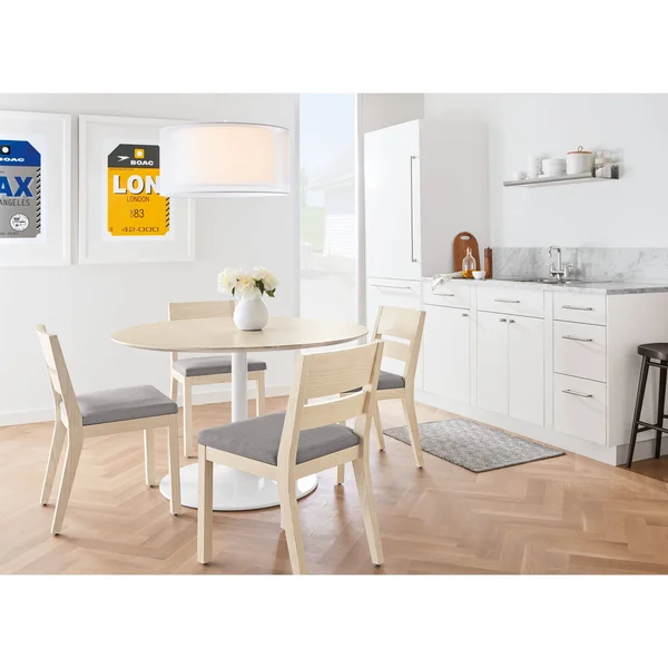 Room & Board, Modern Aria 36 Diameter Round Table, Satin Etched Tempered Glass Top