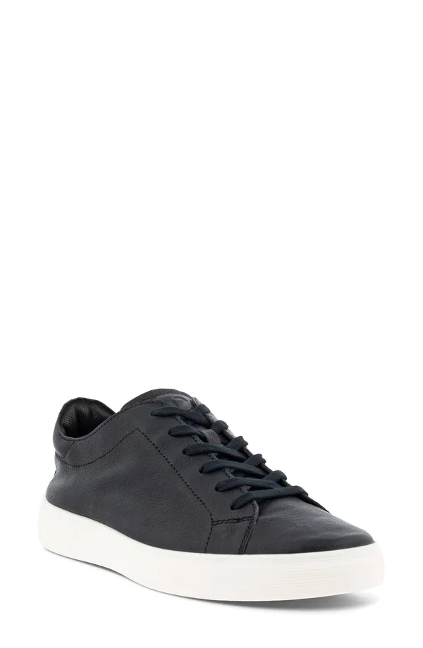 Ecco Street Tray Retro Sneaker - Black - 5-5.5Us