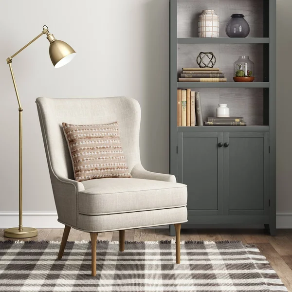 72x22 Carson 5 Shelf Bookcase with Doors Gray - Threshold