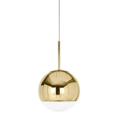 Mirror Ball 1 - Light Single Dome Pendant Tom Dixon Gold/Chrome 9.84x22