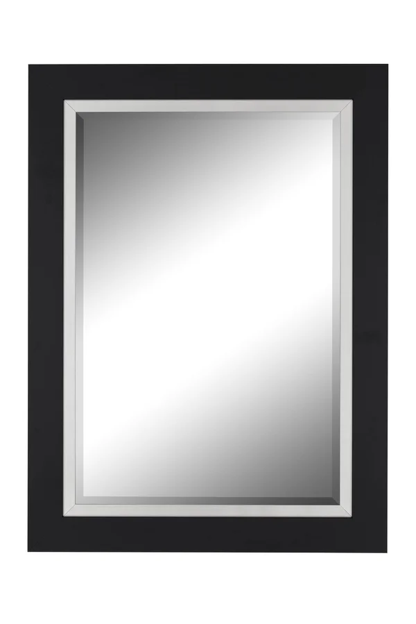 Hitchcock Butterfield Black and Nickel Silver Nuevo II Wall Mirror