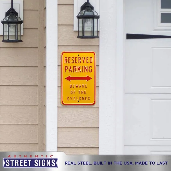 Authentic Street Signs Iowa State Cyclones Reserved Parking Sign