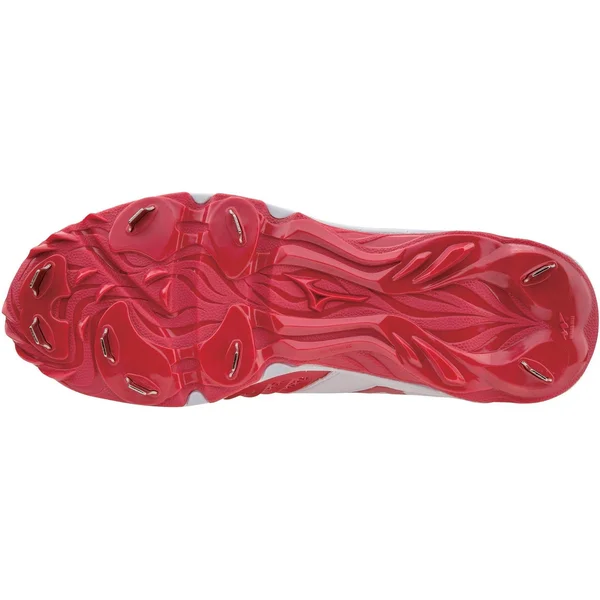 Mizuno Women's 9-Spike Advanced Sweep 3 White/Red, 8.5