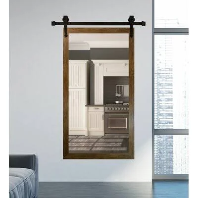 Nicholle Vertical Barn Bathroom/Vanity Mirror Gracie Oaks Size: 68x22 H x 36x22 W - Finish: Brown