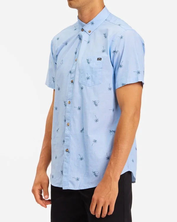 Billabong Men's Sundays Mini Short Sleeve Shirt - Mist - L