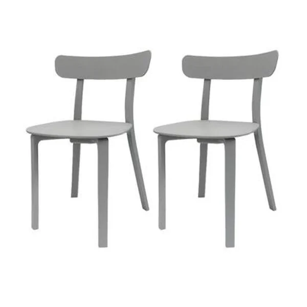 Lagoon Long Horn Grey Dining Chair (Set of 2)