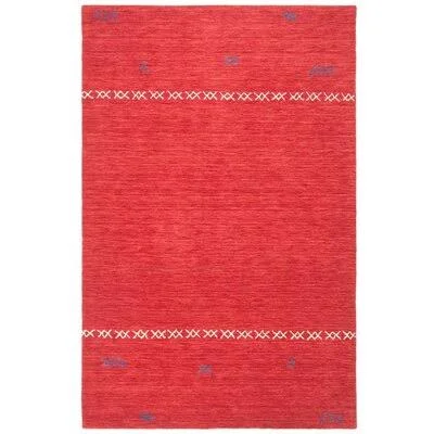 Briela Southwestern Wool Red Area Rug AllModern Rug Size: Rectangle 4' x 6'