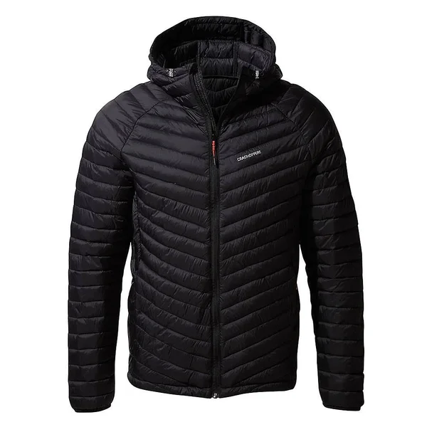 Craghoppers Mens Expolite Hooded Insulated Jacket Black/Srrcha L - Chest 42x22 (107cm)