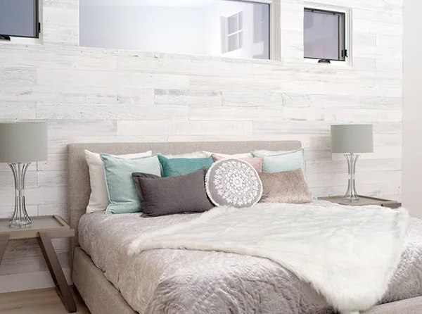 Reclaim Arbor Reclaimed Wall Wood Panels - Simple Peel and Stick Installation - 1/8-inch-thick 20 Sq. ft, White Wash, 1.5 inch W