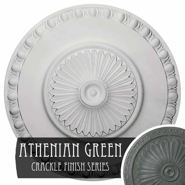 23 1/2 inchod x 3 1/4 inchp Lyon Ceiling Medallion (Fits Canopies Up to 3 5/8 inch), Hand-Painted Rich Gold