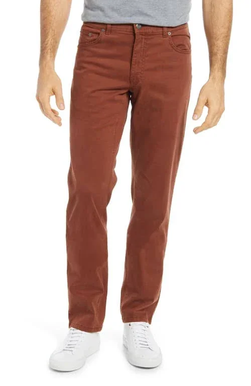 Men's Brax Cooper Fancy Five-Pocket Pants - Size 32 x 34 - Brown