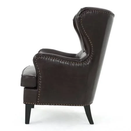 Noble House Wayne High Back Chair, Brown