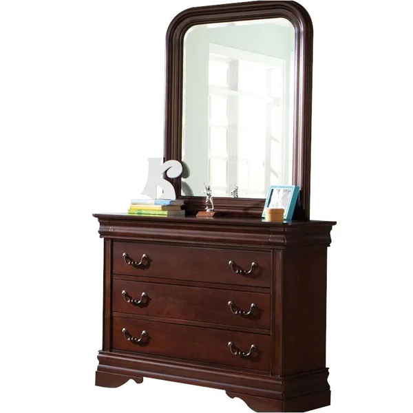 Liberty Furniture Carriage Court Dresser and Mirror Set in Mahogany