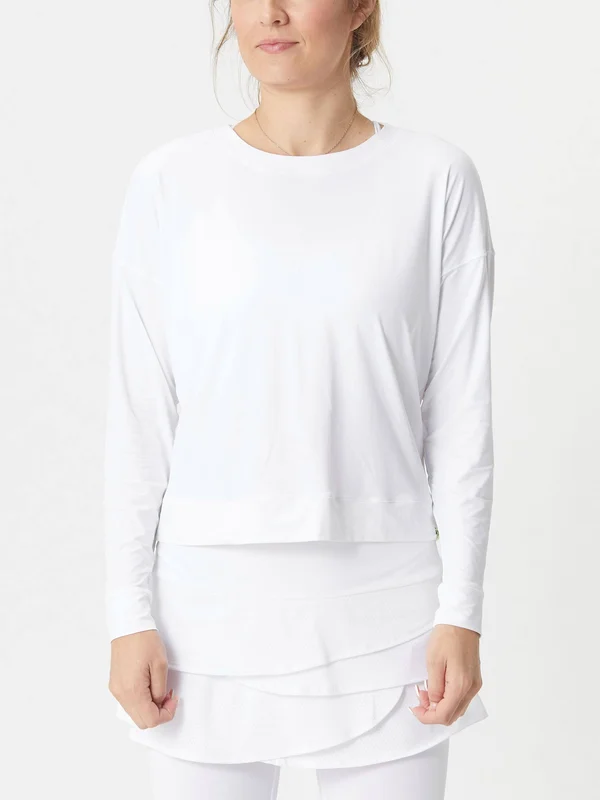 Lucky in Love Luv Hype Long Sleeve Top - White Size Large