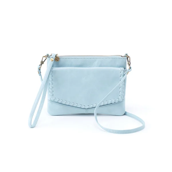 Hobo Stroll Convertible Leather Crossbody Wristlet - Whisper Blue