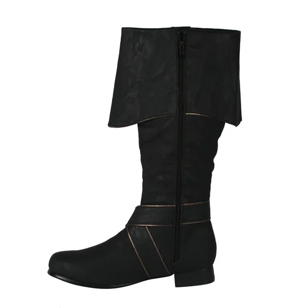 Mens Brown Buckle Pirate Boots