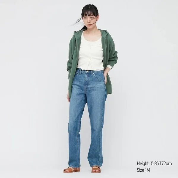 Uniqlo Men's Sweat Long-Sleeve Full-Zip Hoodie - Green, S